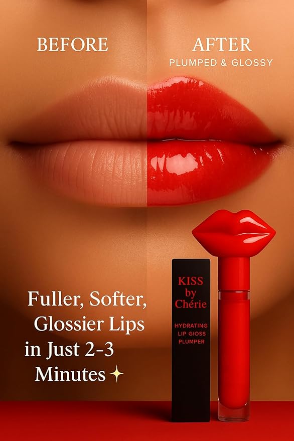 Hydrating Lip Gloss Plumper - Instant Tingling Effect for Fuller, Smoother Lips | High Shine, Non-Sticky Formula with Jojoba, Castor & Shea Oils - 6ml / 0.2 fl oz