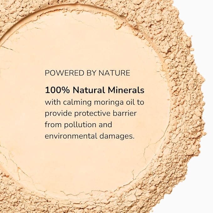 Emani Flawless Matte Powder Foundation Makeup for Sensitive Skin, Natural Mineral Foundation Compact with Buildable Coverage, Oil Control, Talc Free, Cruelty-Free & Vegan, Sienna