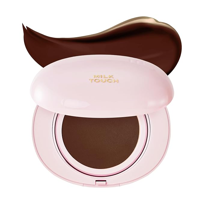 milktouch Cushion Foundation, 24H Flawless Skin, Radiant Shine, No Oxidation, Long-Lasting, Non-Creasing, 60% Hydrating Skincare Infused Korean, Stocking Stuffers, Christmas Gifts (50C Chocolate)