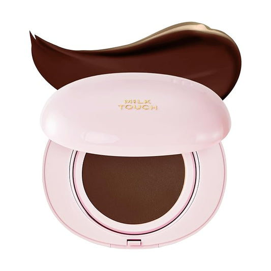 milktouch Cushion Foundation, 24H Flawless Skin, Radiant Shine, No Oxidation, Long-Lasting, Non-Creasing, 60% Hydrating Skincare Infused Korean, Stocking Stuffers, Christmas Gifts (50C Chocolate)