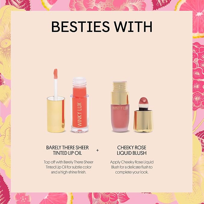 Winky Lux Pink Lemonade Tri-Color Tinted Lip Balm – Lip Care with Jojoba Oil & Vitamin E, Sheer Tint, Juicy Citrus Scent, Softens and Hydrates Dry Lips