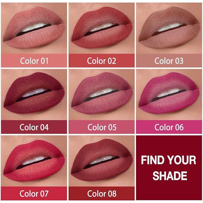 Purple Gradient Matte Lipstick Crayon Lip Liner pencil,Crayon Form and Cone Tip 2-in-1 Lip Liner and Lipstick Lip Combo Set Achieve Flawless Contour Gradual Ombre Effect lip Pencil for Old Women