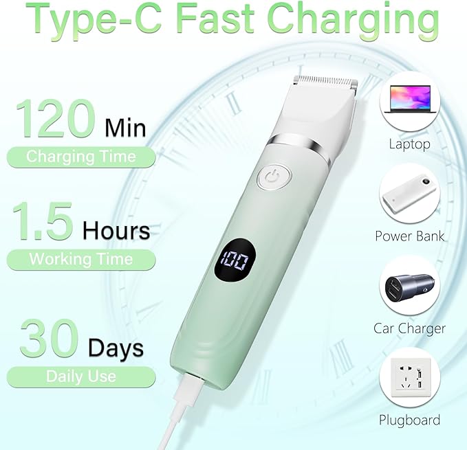 Bikini Trimmer for Women, 3-in-1 Electric Razors for Silk Skin, Wet/Dry Body Hair Shaver for Face Nose Eyebrow Arms Armpit Legs Pubic Area, Painless, IPX7 Waterproof, Ceramic Blade