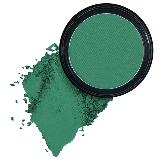 Mysense Matte Green Single Eyeshadow Palette, St Patricks Day Outfit Pressed Powder Eye Shadow, High Pigment Long Lasting Eye Makeup, Vegan & Cruelty Free, 210# Flipper