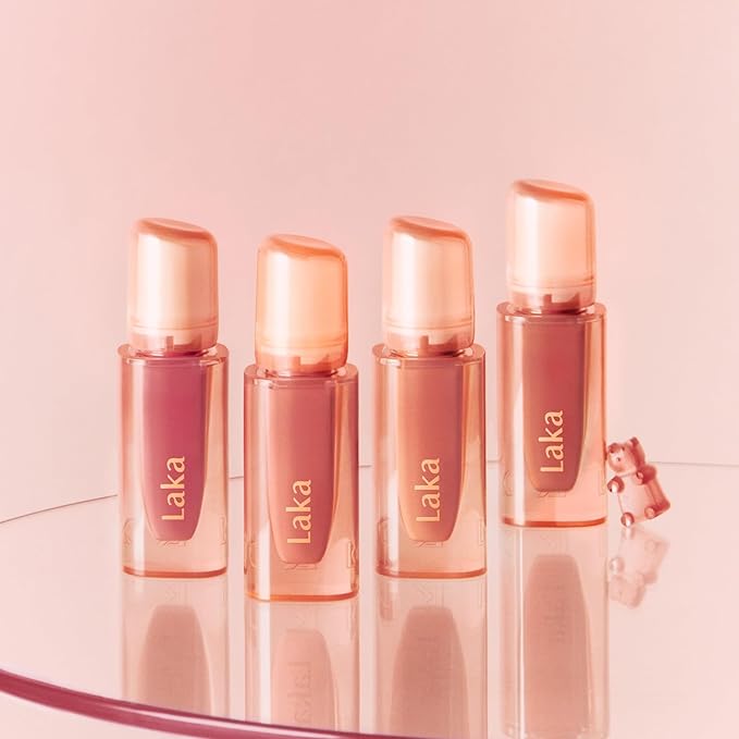 Laka Jelling Nude Gloss, 4.5g/0.15oz, Sheer Hydrating Lip Oil with No Stain, Non-Sticky, Nourishing Gloss for a Fresh, Glowy Look, Vegan, Clean Beauty Makeup, K-Beauty (#305 Tangerine Ring)
