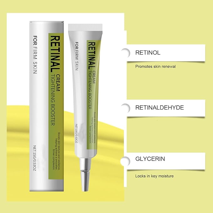 Soelegant Retinal Shot Tightening Booster for Firming Face & Eye Area, Dual Pack 15g Each, Wrinkle & Fine Line Care, Deep Hydration Cream with Retinaldehyde & Glycerin, Lightweight Non-Greasy Texture