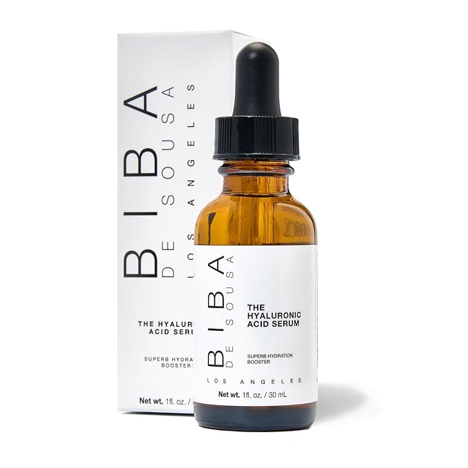 Biba De Sousa Hyaluronic Acid Serum for Face - Hydrating, Anti Aging Serum - Sensitive and Acne Skin Safe (1 Oz)
