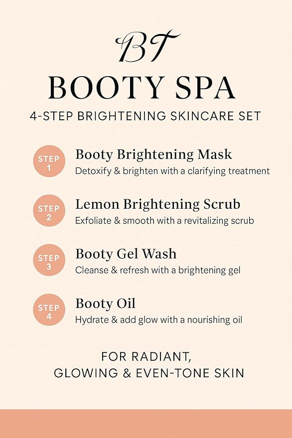BT Booty Spa Scrub Set – Turmeric Lemon Booty Scrub for Dark Spots & Smooth Glowing Booty