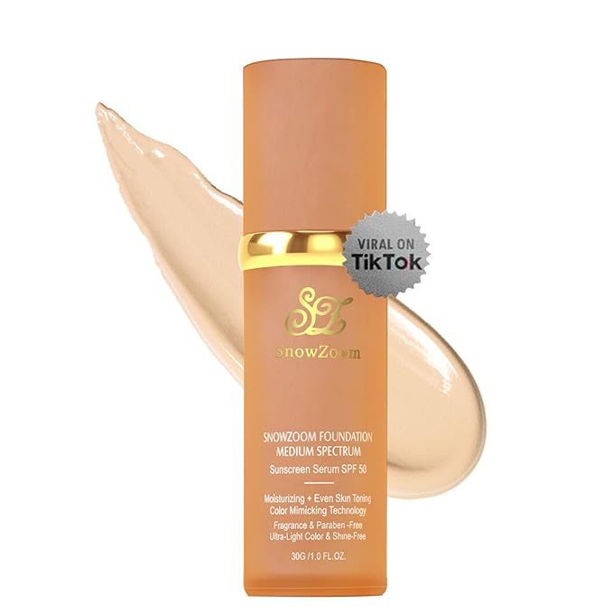 Color Changing Medium/Light 4 in 1 Hydrating full coverage concealer Foundation makeup Liquid-Longwearing & Waterproof- with SPF 50