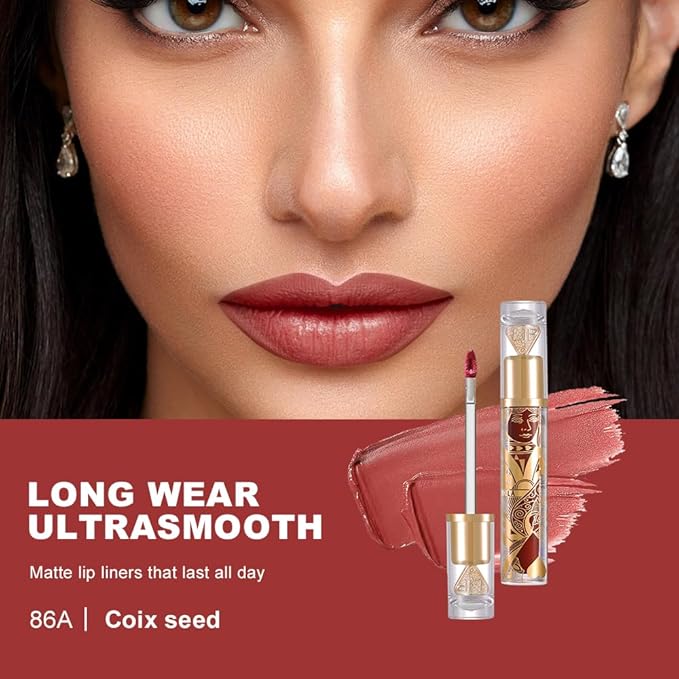 Soft Matte Liquid Lipstick in Soft Rose Blush, High Pigment Full Coverage Matte Lip Color, Waterproof Smudge-Proof Non-Transfer Lightweight Liquid Lipstick for Long-Wearing Everyday Makeup 86A