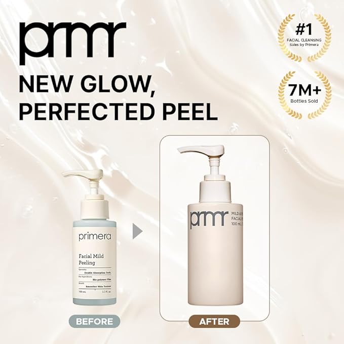 PRIMERA (PRMR) Mild Peeling Gel | Korean Gentle Exfoliating Gel Cleanser for Sensitive Skin, Daily Pore Care & Smooth Skin, Gommage Soft Peeling Exfoliator for Face & Body, 100ml / 3.38 fl oz
