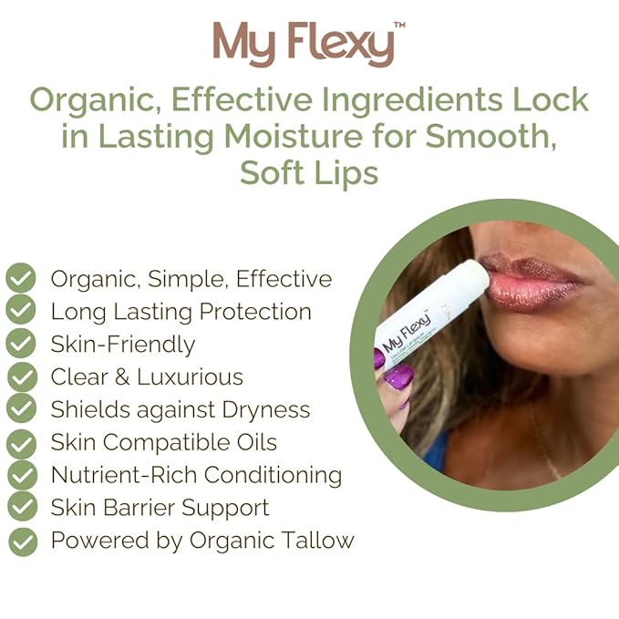 100% Organic Lip Balm Hydrating, Grass-Fed Beef Tallow Lip Balm, Made with Pasture Raised Tallow, Honey, Beeswax, & Orange Essential Oil, Lip Balms & Moisturizers - 1 Pack