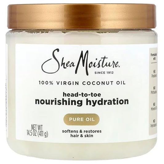 SheaMoisture for Dry Skin Nourishing Hydration 100% Extra Virgin Coconut Oil Soften and Restore Skin and Hair 14.5 oz