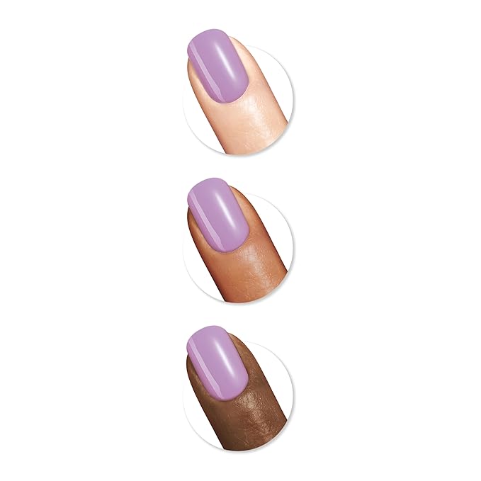 Sally Hansen Color Therapy Nail Polish | Biotin, Argan Oil, Long Lasting, Healthy Nails, Nail Strengthener, Opaque | 385 Pamper Me Purple | Purple Nail Color