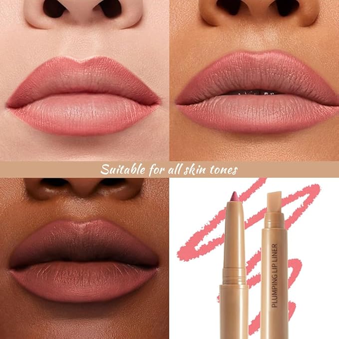 Waterproof Matte Lip Liner Pencil with Silicone Smudger – Long-Lasting Retractable Velvet Crayon, Define & Sculpt Lips, Vegan & Cruelty-Free, Perfect for Work, Date, Party & Travel (02#, pack of 1)