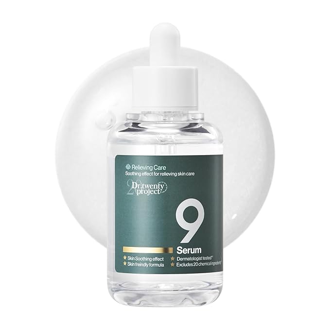 9 Serum for Calming, Hydrating, and Barrier-Strengthening with Mugwort Extract for Sensitive Skin - Redness-Reducing, Glowing, Deep Moisturizing - Korean Skin Care (50ml / 1.69 fl oz)