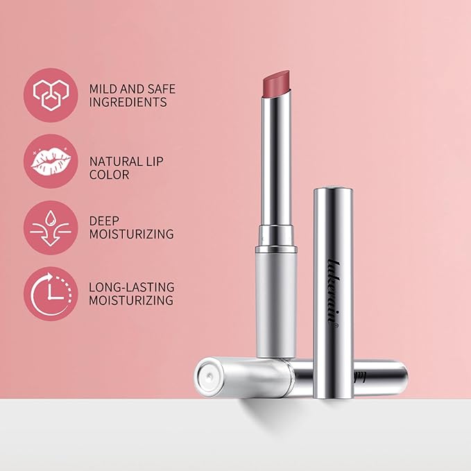 2Pcs Black & Pink Honey Lipstick Tinted Lip Balm – Moisturizing Sheer Lip with Natural Shine, Hydrating & Lightweight Lip Tint, Long-Lasting Dark Cherry Tinted Balm Lip Stain (Black & Pink, 2)