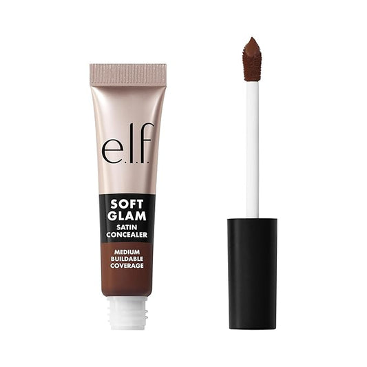 e.l.f. Soft Glam Satin Concealer, Medium Coverage For Blemishes & Under-Eye, Crease-Resistant, Long Lasting, Vegan & Cruelty-Free, 63 Rich Warm