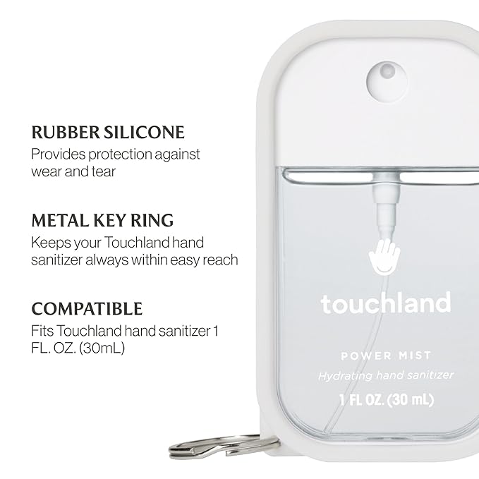 Touchland Hydrating Hand Sanitizer Spray, DREAM 5 Set (Watermelon, Berry, Beach Coco, Sandalwood, Icy White Hand Mist Case), 1 FL. OZ. Travel Size Power Mist Sprays with Case