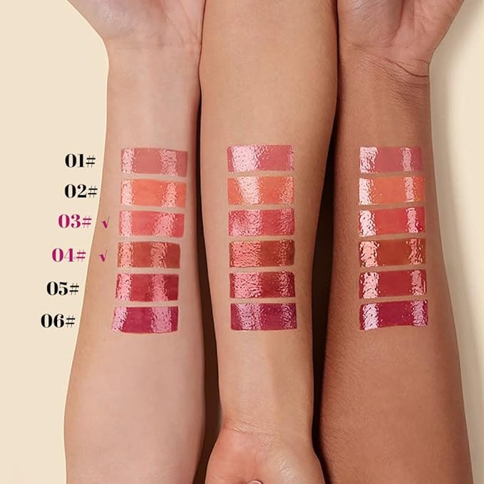 Plumper Moisturizing Butter Lipstick for Women, Natural Tinted Lip Balm Shine Nourishing Hydrating Lip Gloss Stain for Dry Lips, Lightweight Lip Liner Care Makeup, Vegan, 2Pc Rose & Brown Black