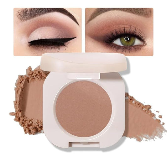 Matte Eyeshadow Monochrome, Dark Nude Eye Shadow Makeup, Neutral Matte Pressed Powder, Single Vegan Eyeshadow, Highly Pigmented Natural Eyeshadow Palette, Single Long Lasting Deep Nature Eye Make 05#