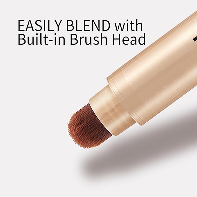 Cream to Powder Waterproof Eyeshadow Stick, Longwear, Easy-to-Apply, Smudge-Proof Shimmer Eyeshadow Pencil (001 Champagne Shimmer)