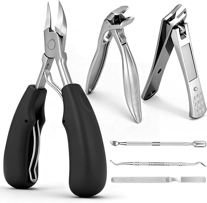 Upgraded Senior-Friendly Heavy-Duty Toenail Clipper, Large-Size Angled Toenail Clipper for Men, Seven-Angle Curved Nail Clippers, Heavy-Duty Wide-Blade Ingrown Toenail Specific Nail Clipper.