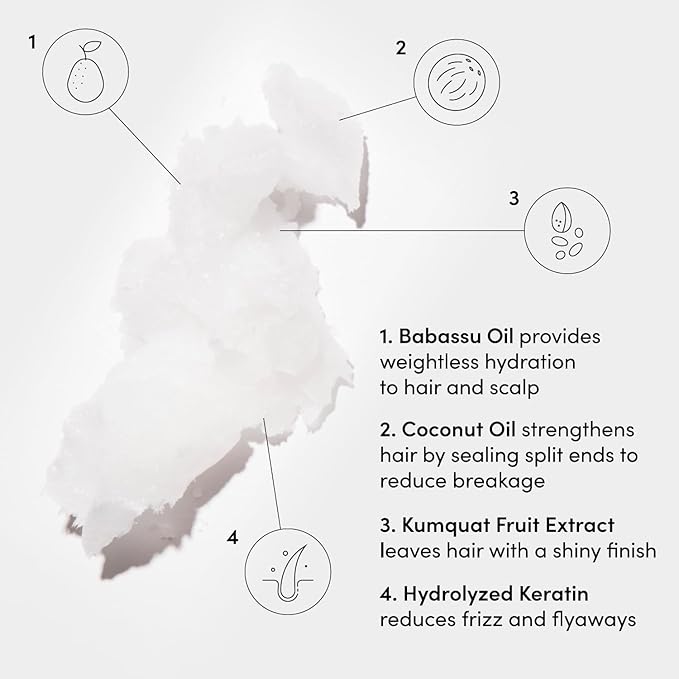 OUAI Medium Conditioner Refill - Hydrating Hair Conditioner with Coconut Oil, Babassu Oil, and Keratin - Strengthens, Repairs and Adds Shine - Paraben and Phthalate Free Hair Care Products (32 Oz)