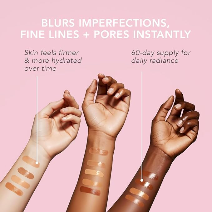 Doll 10 Peptide Bounce Balm Foundation™ – Hydrating, Age-Defying Foundation for Older Women, All Skin Types – Vegan, Clean, Natural, Medium Buildable Coverage, Blurs Fine Lines - [Fair/Light]