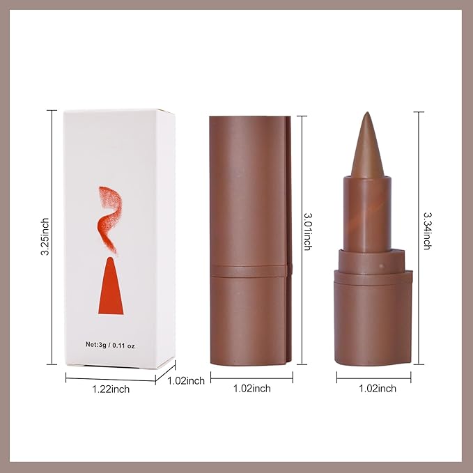 Erinde 3PCS 2-in-1 Lip Liner and Lipstick Lip Combo Set, Matte Nude Dark Brown Red Lip Liner Creamy Lip Pencil Crayon, High Pigmented Long lasting Lipstick Makeup