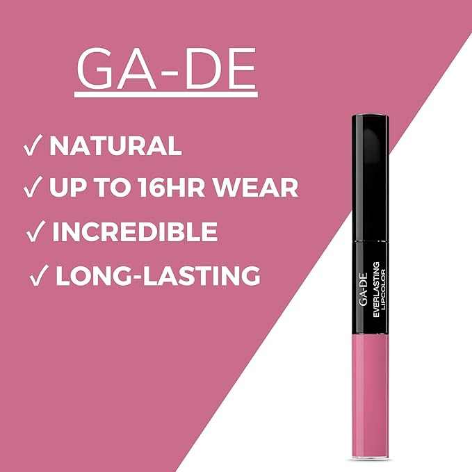 GA-DE Everlasting Lip Color, 57 - Full Coverage, Non-Oily, Moisturizing, Long Lasting Lipstick - Dries Quickly into Ultra-Thin Film - 0.28 oz