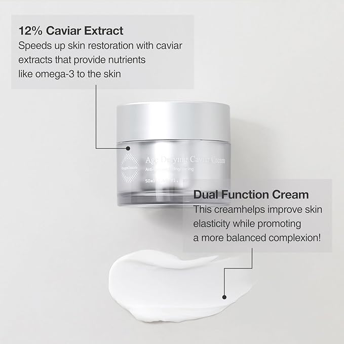 OxygenCeuticals Age Defying Caviar Cream – Premium Anti-Aging Moisturizer with 12% Caviar Extract and Glutathione for Face and Neck (50ml/1.69 oz)