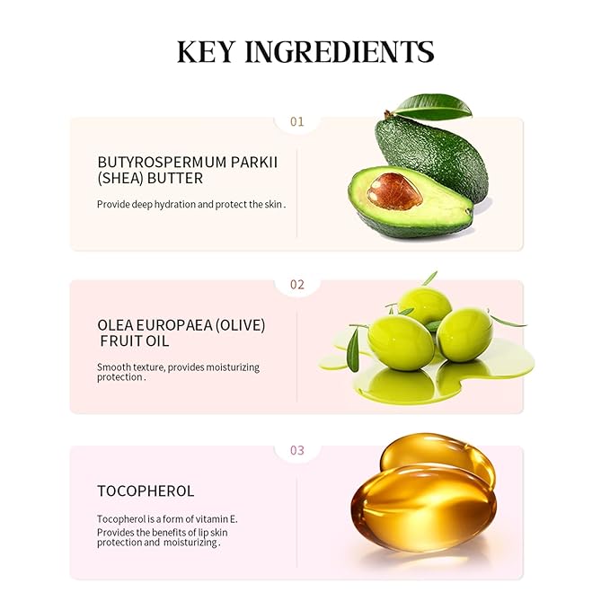 Summer Special Lip Butter Balm - Ultra-Hydrating, Nourishing Lip Care with Natural Ingredients, Shea Butter & Olive Butter, Soothes & Softens Dry Lips (#4 Cake (glitter))