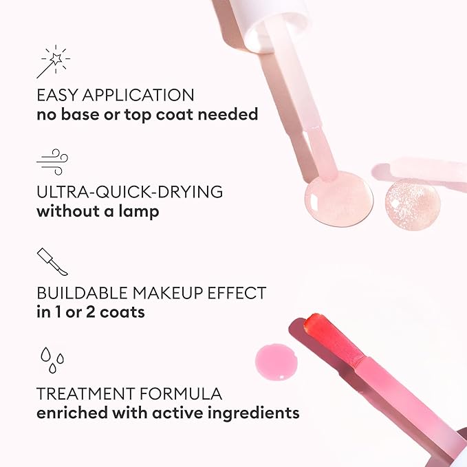 Manucurist Active Icons Trio Set - Active Glow Blueberry, Active Shine, Active Plump Nail Polishes - Nail Strengthener - Brightening Treatment Polish & Care - Valentines Day Gifts for Her