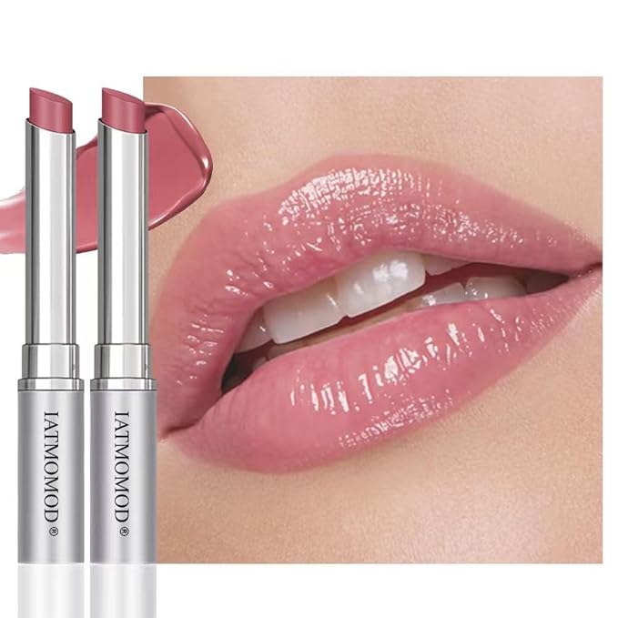 2Pcs Pink Cherry Nude Tinted Honey Lip Balm, Sheer Hydrating Moisturizing Lipstick for All Skin Type, Natural Pink Cherry Lip Tint Balm Moisturizing Nourishing Lipstick Long Lasting Waterproof