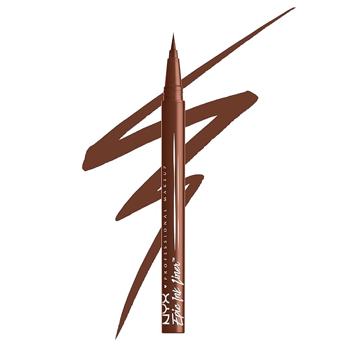 NYX PROFESSIONAL MAKEUP Epic Ink Liner, Waterproof Liquid Eyeliner with Vegan Formula - Graham Cracker (Light Brown Matte)