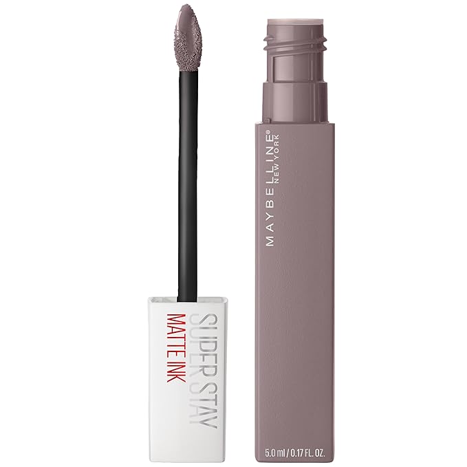 Maybelline Super Stay Matte Ink Liquid Lipstick Makeup, Long Lasting High Impact Color, Up to 16H Wear, Huntress, Muted Grey, 1 Count, Packaging May Vary