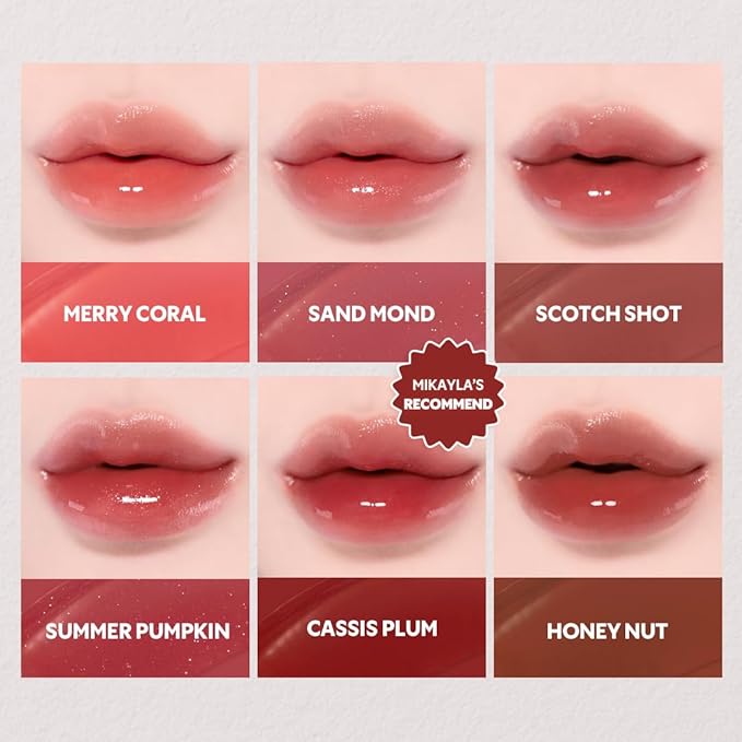 TIRTIR [*Mini Size Waterism Tinted Lip Gloss #05 Scotch Shot, 0.06 Fl Oz – Kiss Ready Lipgloss, 12H Long Lasting Non Sticky Natural Tinted Glow Korean Multiuse Cheek and Lip Tint for Women gift