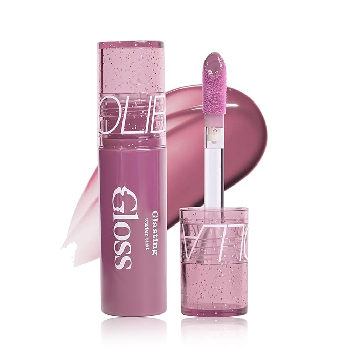 Mirror Flow Lip Gloss - Water Mirror Effect, High-Shine & Non-Sticky, Long Lasting Hydrating, Volumizing, Reduces Lip Lines, No Pigment Deposition, 6 Shades (0.12 fl.oz)