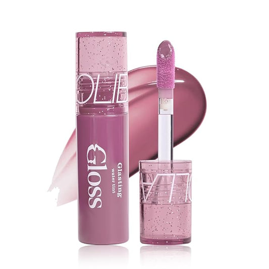 Mirror Flow Lip Gloss - Water Mirror Effect, High-Shine & Non-Sticky, Long Lasting Hydrating, Volumizing, Reduces Lip Lines, No Pigment Deposition, 6 Shades (0.12 fl.oz)