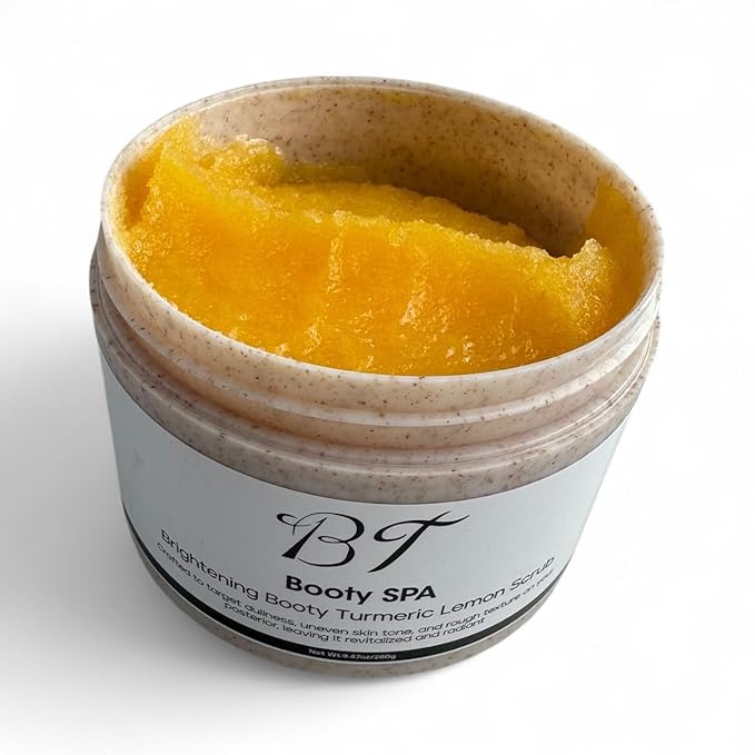 BT Booty Spa Scrub Set – Turmeric Lemon Booty Scrub for Dark Spots & Smooth Glowing Booty