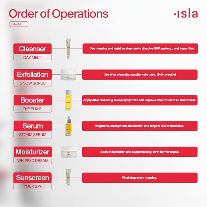 ISLA Day Melt Balm Cleanser, Melts Makeup, SPF & Pollution Without Stripping, Olive Fruit Oil, Crystalline Cellulose & Vitamin E, Barrier-Safe Balm-to-Milk Cleanser, 2.99 oz