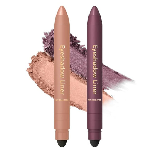Shadow Liner 2-in-1 Eyeliner Eyeshadow, Shadow Liner Duo Plum, Eyeliner + Eyeshadow, Waterproof, Long-Lasting & Smudge-Proof Wear, Smooth, Easy to Color