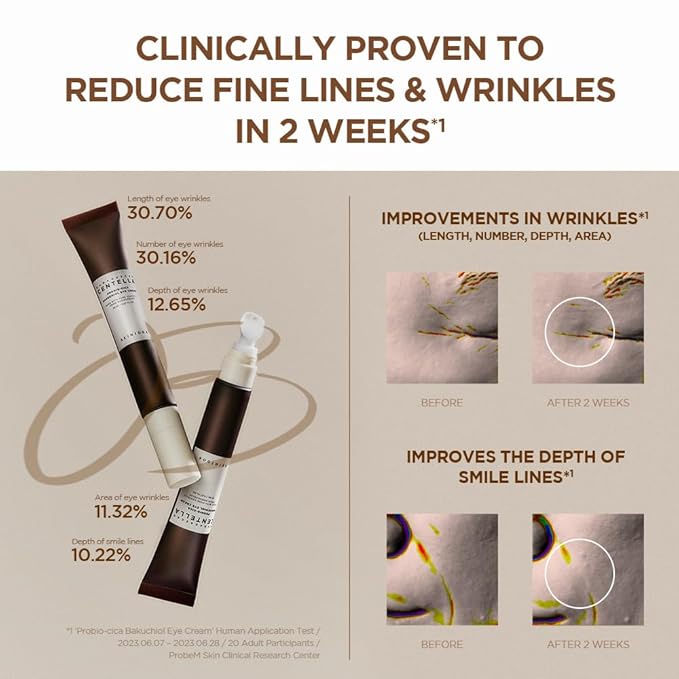 SKIN1004 Centella Probio-Cica Bakuchiol Eye Cream 0.68 fl.oz, 20ml, Korean Eye Cream with Bakuchiol & Centella, Hydrating Eye Treatment for Eye Area Care, Retinol Alternative, Vegan, Korean Skin Care