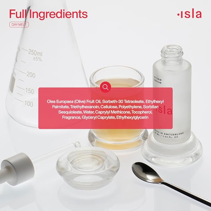 ISLA Day Melt Balm Cleanser, Melts Makeup, SPF & Pollution Without Stripping, Olive Fruit Oil, Crystalline Cellulose & Vitamin E, Barrier-Safe Balm-to-Milk Cleanser, 2.99 oz
