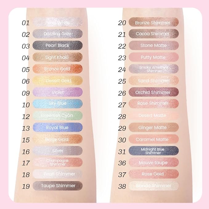 evpct 1Pcs Desert Matte Cream Eye Shadow Brightener Sticks for Eyes Waterproof Pigmented, Double Ended Cream Eyeshadow Stick Pencil Pen with Applicator, Eye Shadow Palette Highlighter Makeup 28