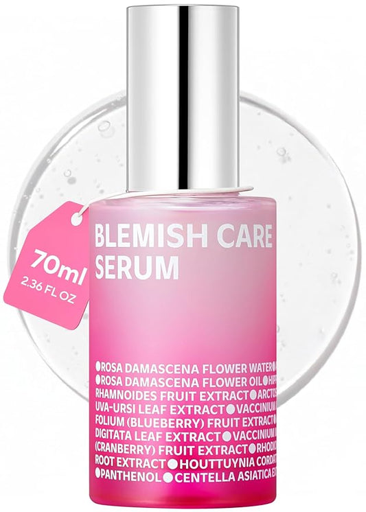 ISOI Blemish Care Up Serum for Face, Vegan Hydrating Serum for Smooth & Glass Skin Effect, Skin Barrier & Moisture Balance for Women, Arbutin & Rose Otto Oil, Korean Skin Care (2.36 fl. oz, 70ml)
