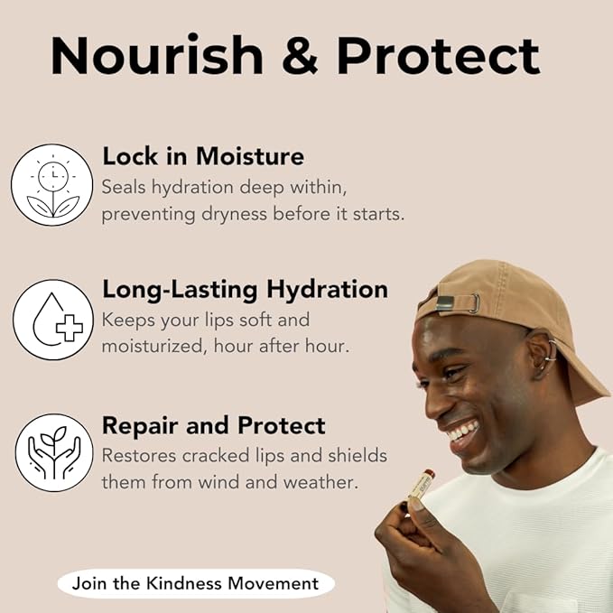 Kind Lips Organic Lip Balm Variety Pack (3 Pack) of Mint Mint, Vanilla Lemon & Wild Cherry • 100% Natural, Clean, Gluten-Free, Grain-Free • Moisturizing Lip Care Made in USA • chapstick Gift Set