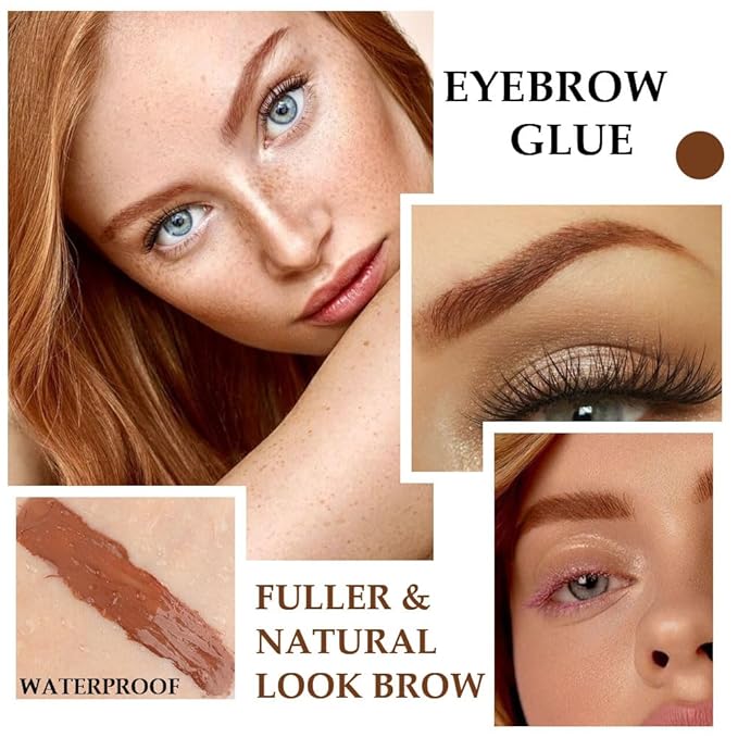 Tinted Thickening Brow Mascara,Brow Fast Sculpt,Waterproof, Transfer-proof, Brush to Fill in Eyebrows and Cover Gray Hairs - Cruelty Free - Light Medium Brown (2pcs 04 Rich Auburn)