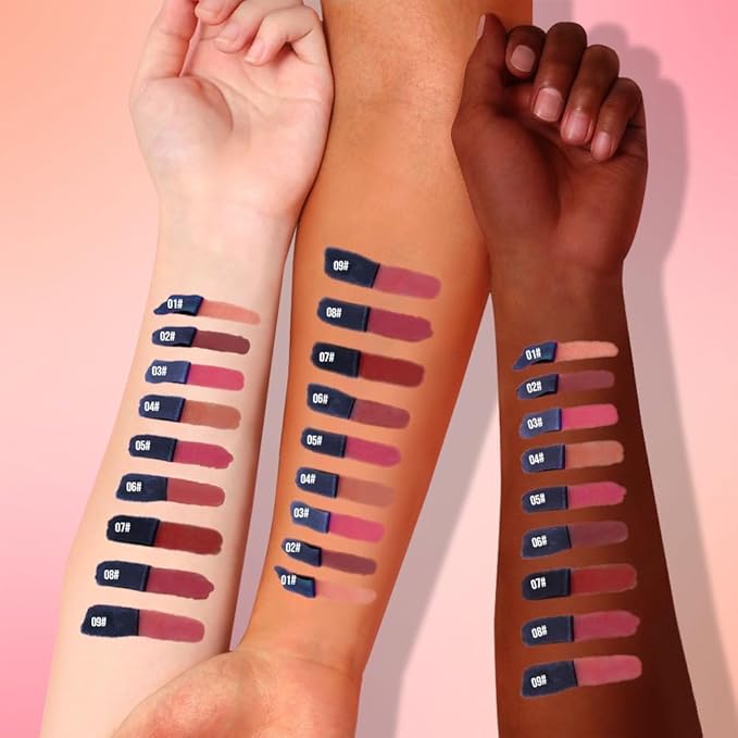 Lip Stain Peel Off – Wipe-Off Lip Stain Tattoo | Long Lasting Waterproof Lip Tint, High-Pigment Matte Lip Color, Smudge & Transfer Proof Lip Stains Masque, Kiss-Proof All-Day Lip Makeup 05#+09#